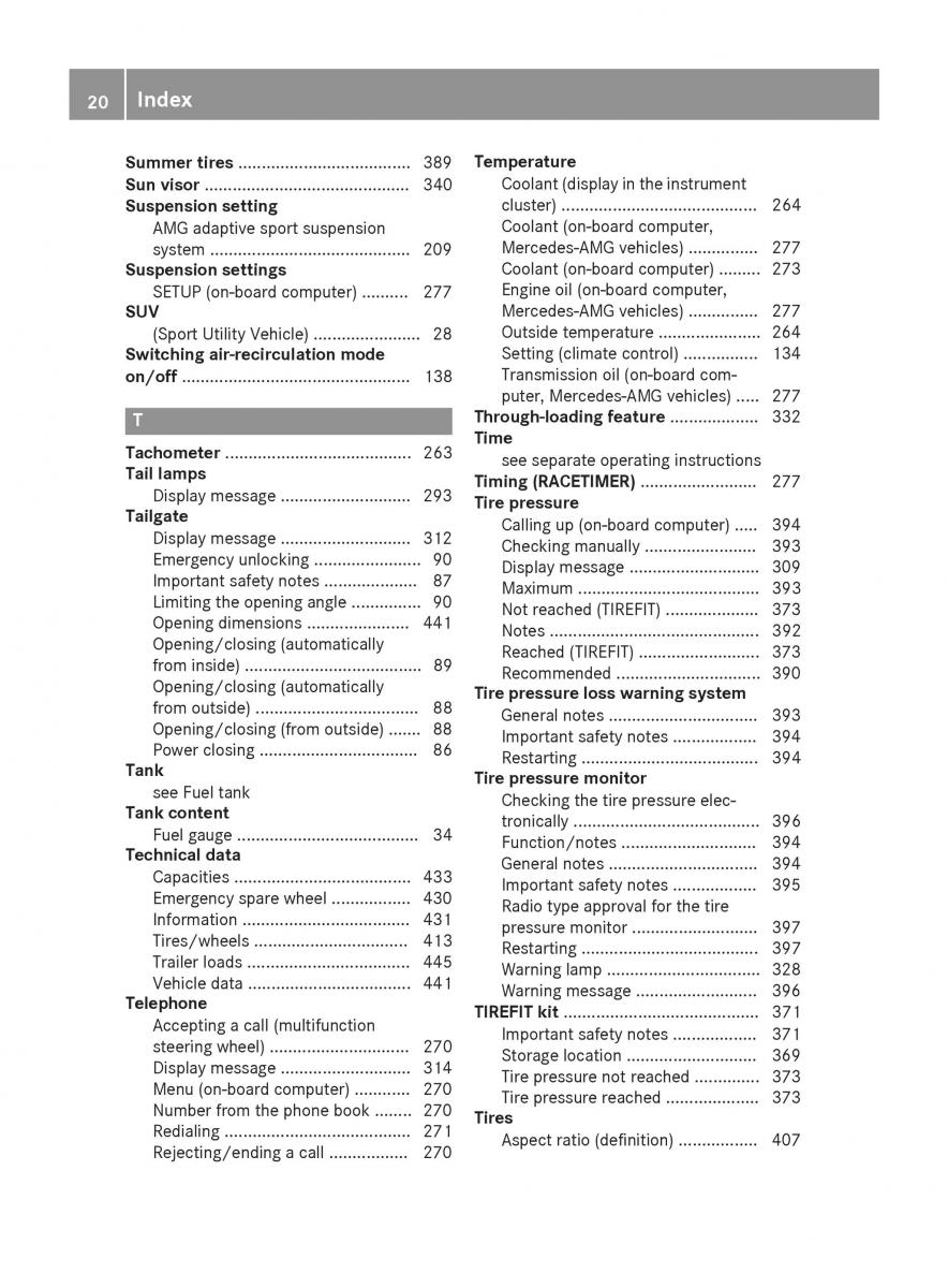 Mercedes Benz GLE Class owners manual / page 22