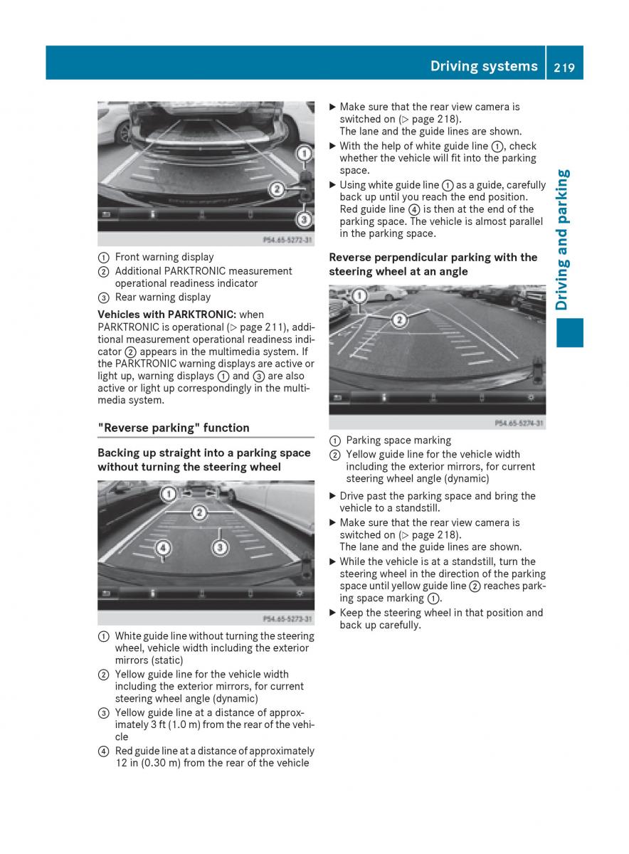 Mercedes Benz GLE Class owners manual / page 221