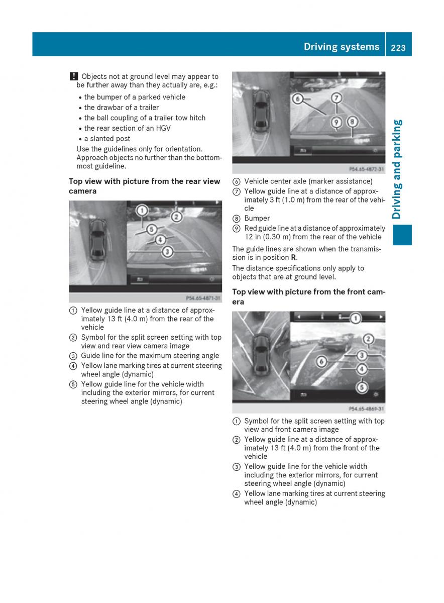 Mercedes Benz GLE Class owners manual / page 225