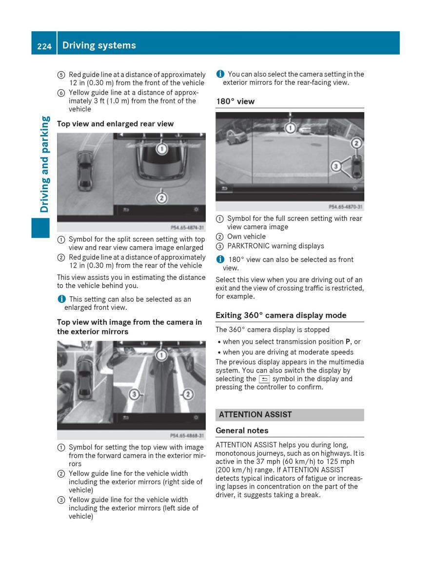 Mercedes Benz GLE Class owners manual / page 226