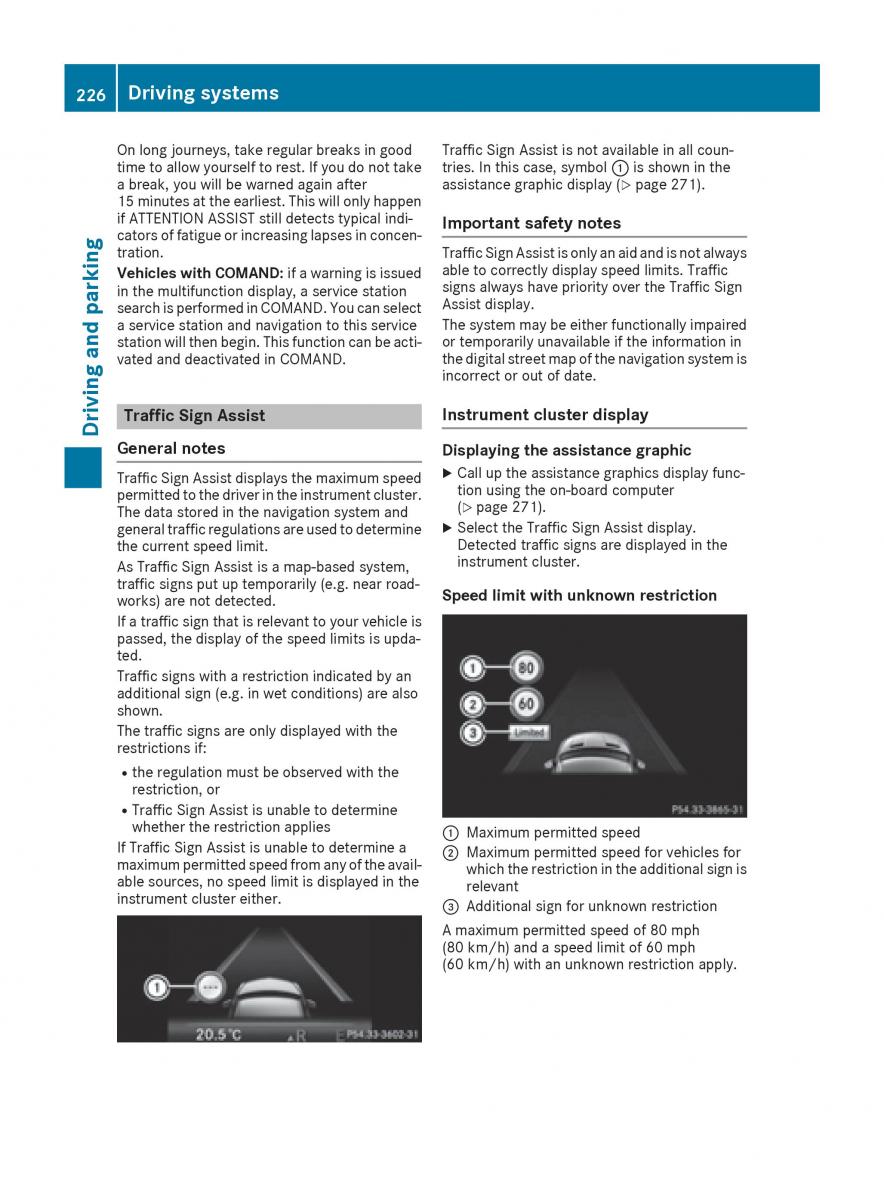 Mercedes Benz GLE Class owners manual / page 228