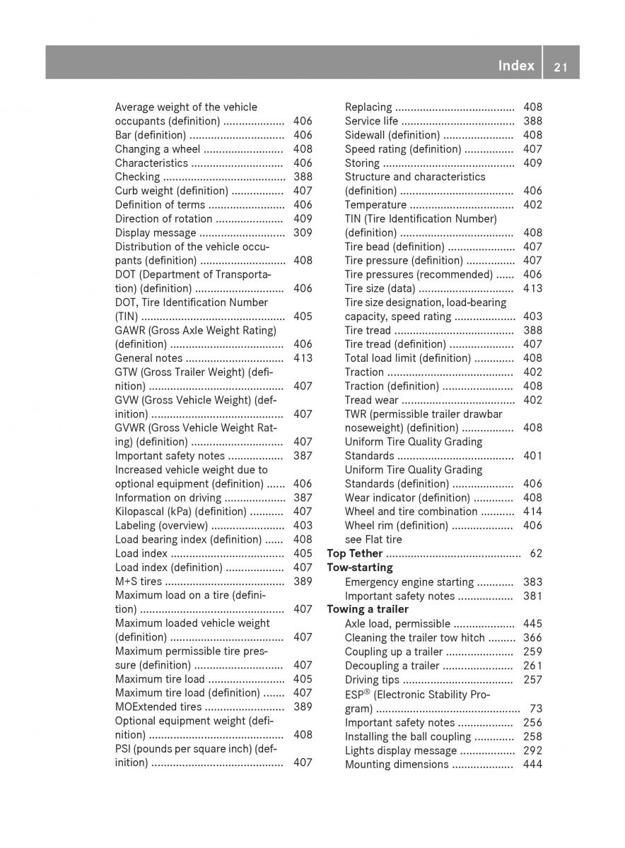 Mercedes Benz GLE Class owners manual / page 23