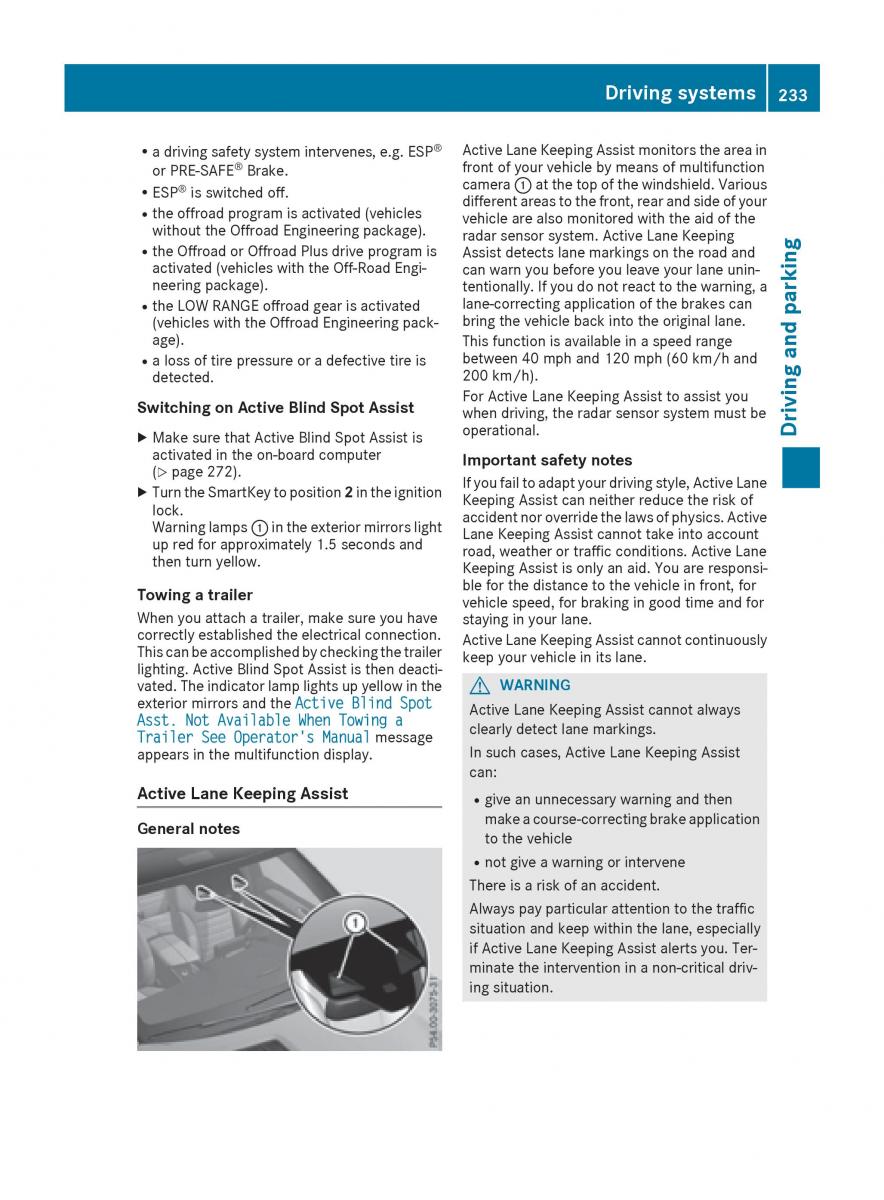 Mercedes Benz GLE Class owners manual / page 235