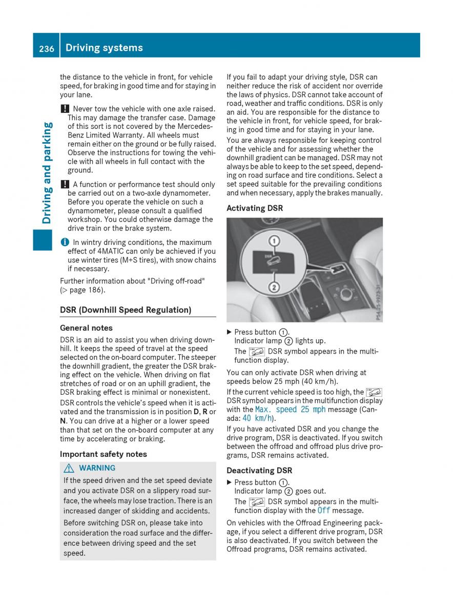 Mercedes Benz GLE Class owners manual / page 238