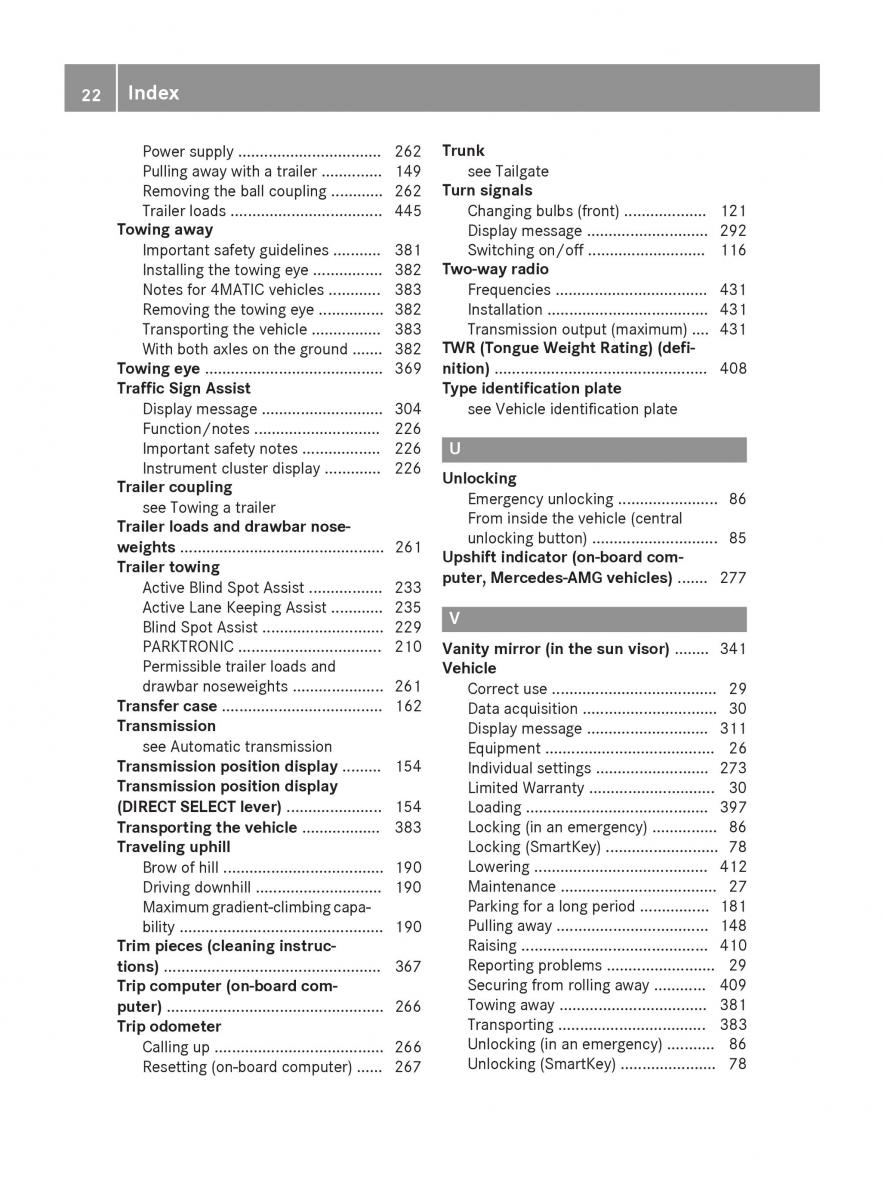 Mercedes Benz GLE Class owners manual / page 24