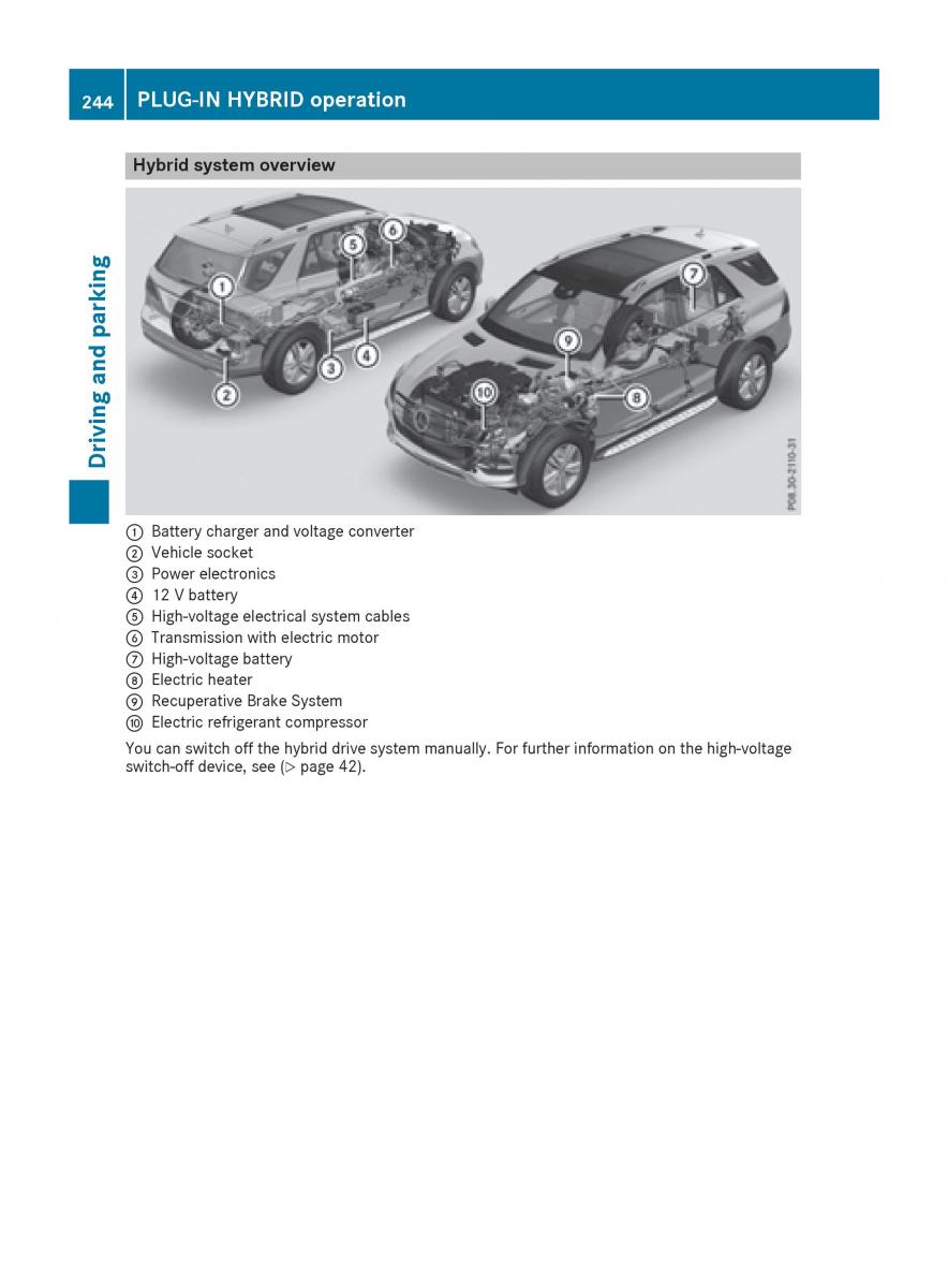 Mercedes Benz GLE Class owners manual / page 246