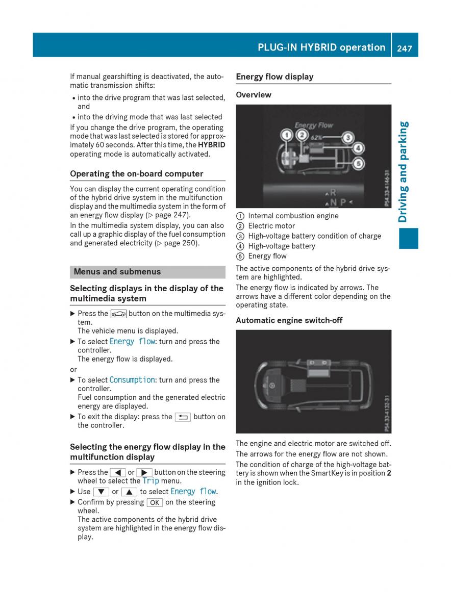 Mercedes Benz GLE Class owners manual / page 249