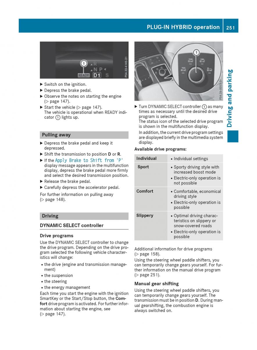 Mercedes Benz GLE Class owners manual / page 253