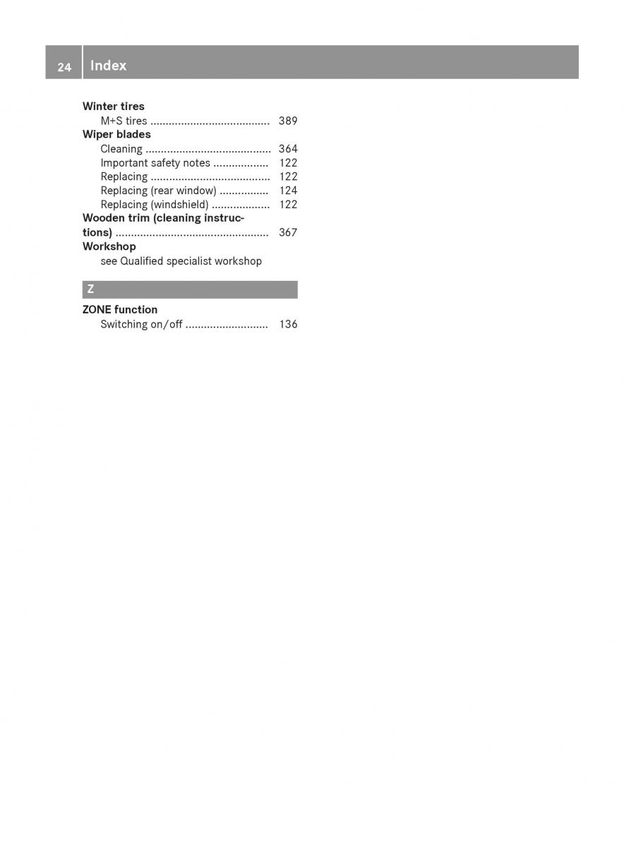 Mercedes Benz GLE Class owners manual / page 26