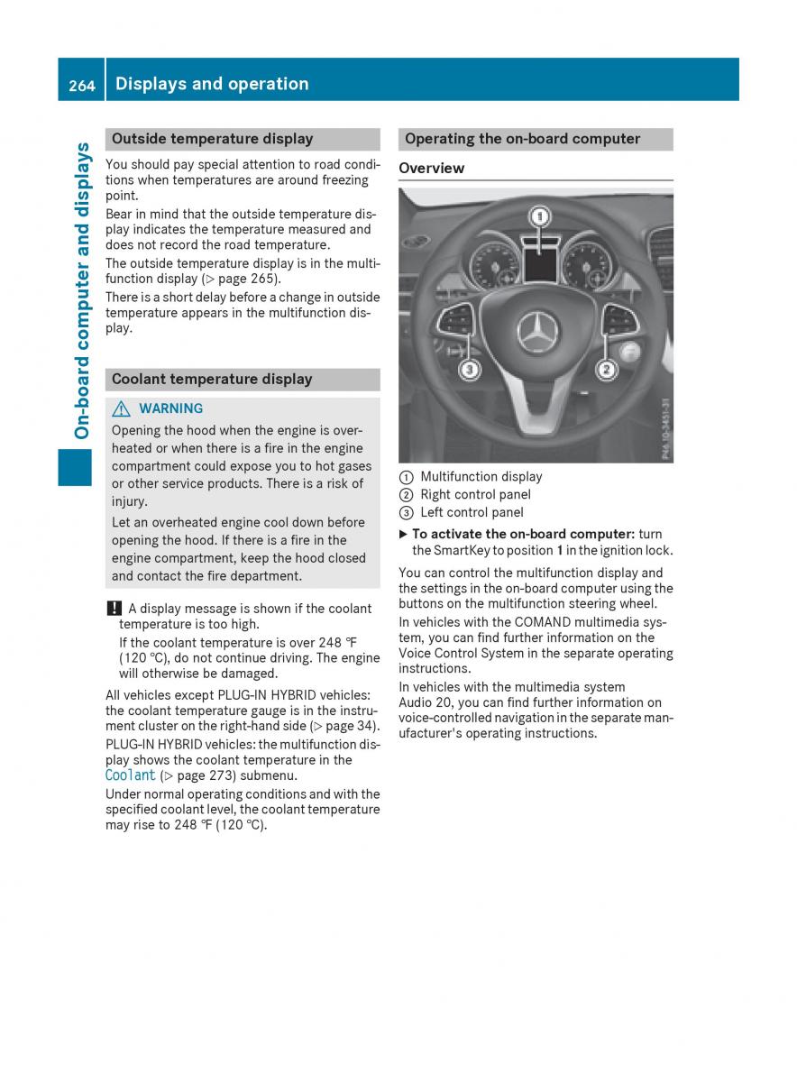 Mercedes Benz GLE Class owners manual / page 266