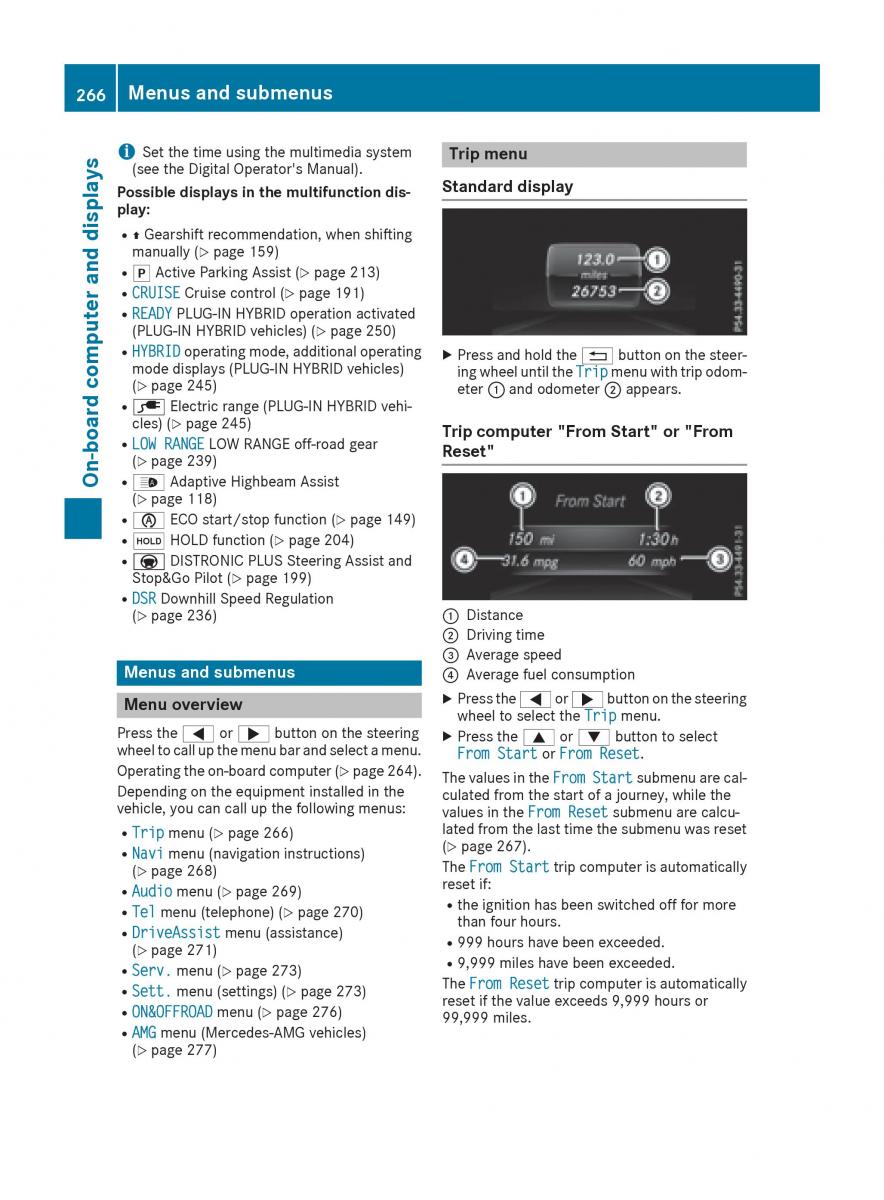 Mercedes Benz GLE Class owners manual / page 268