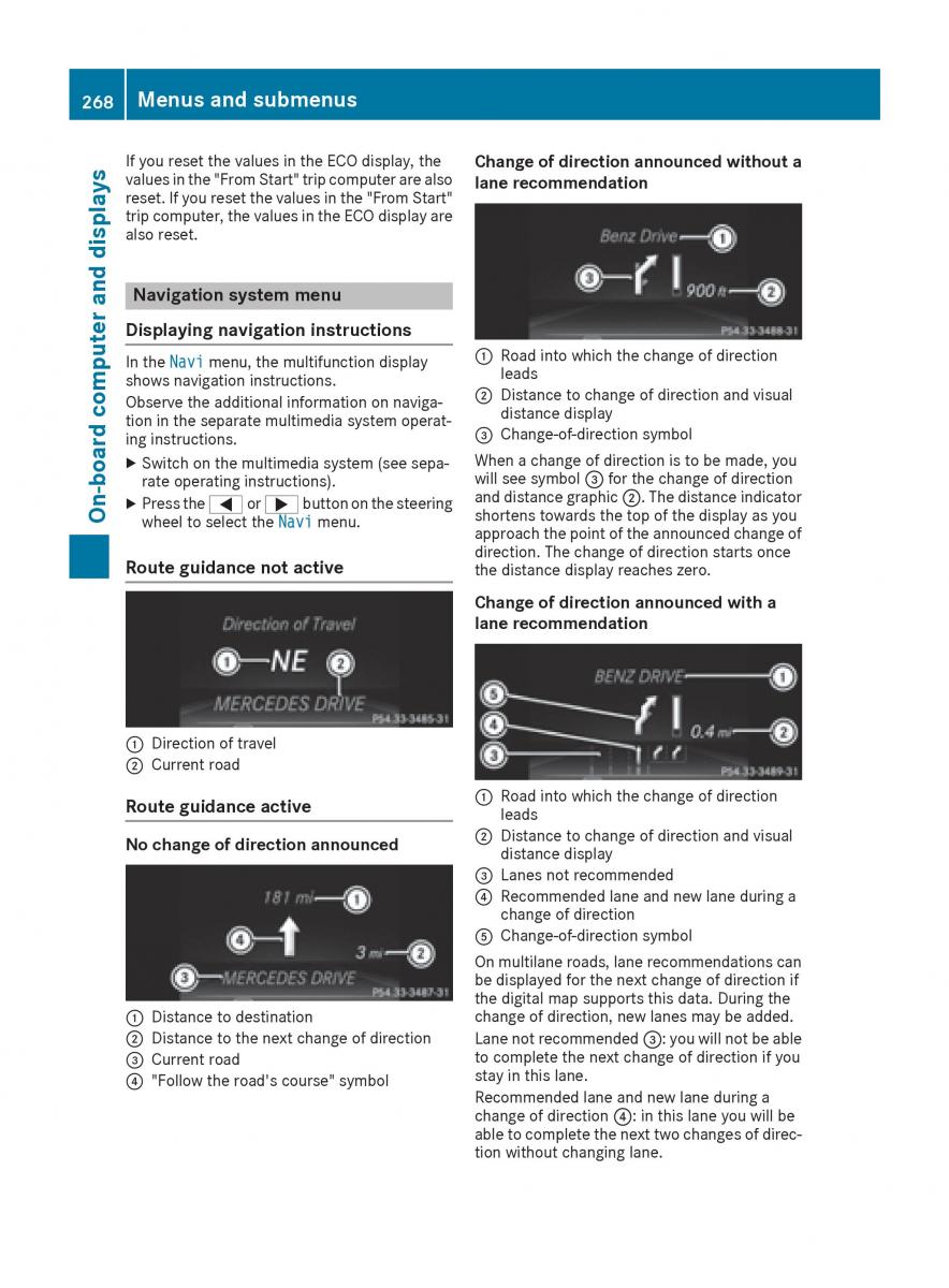 Mercedes Benz GLE Class owners manual / page 270