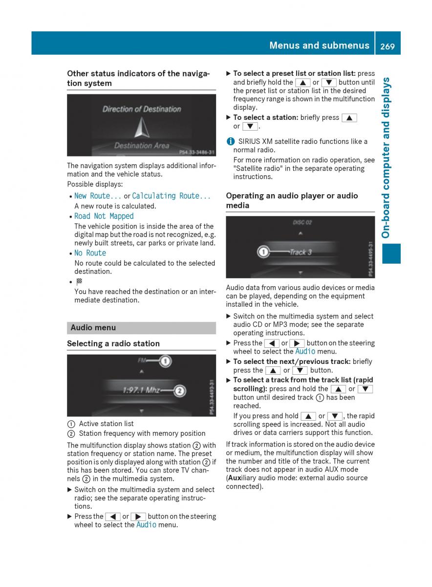 Mercedes Benz GLE Class owners manual / page 271