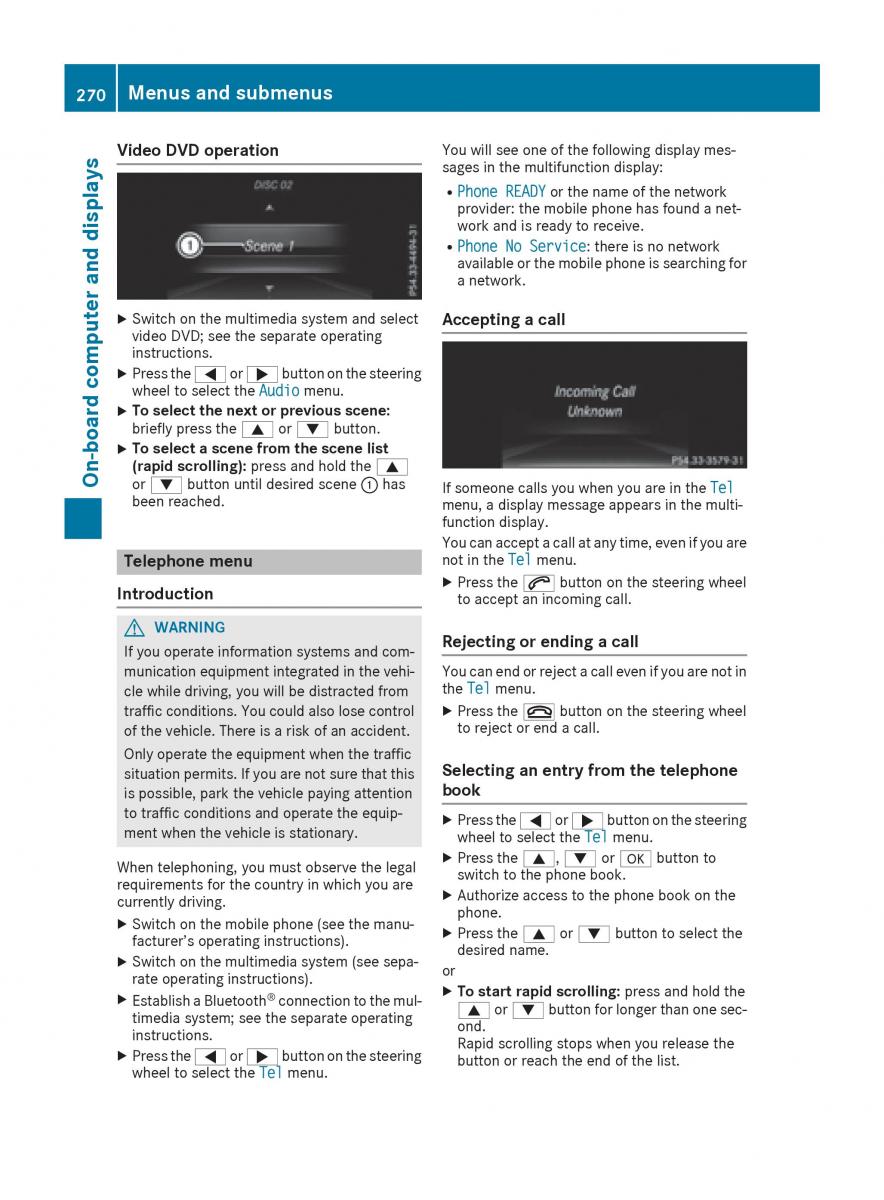 Mercedes Benz GLE Class owners manual / page 272