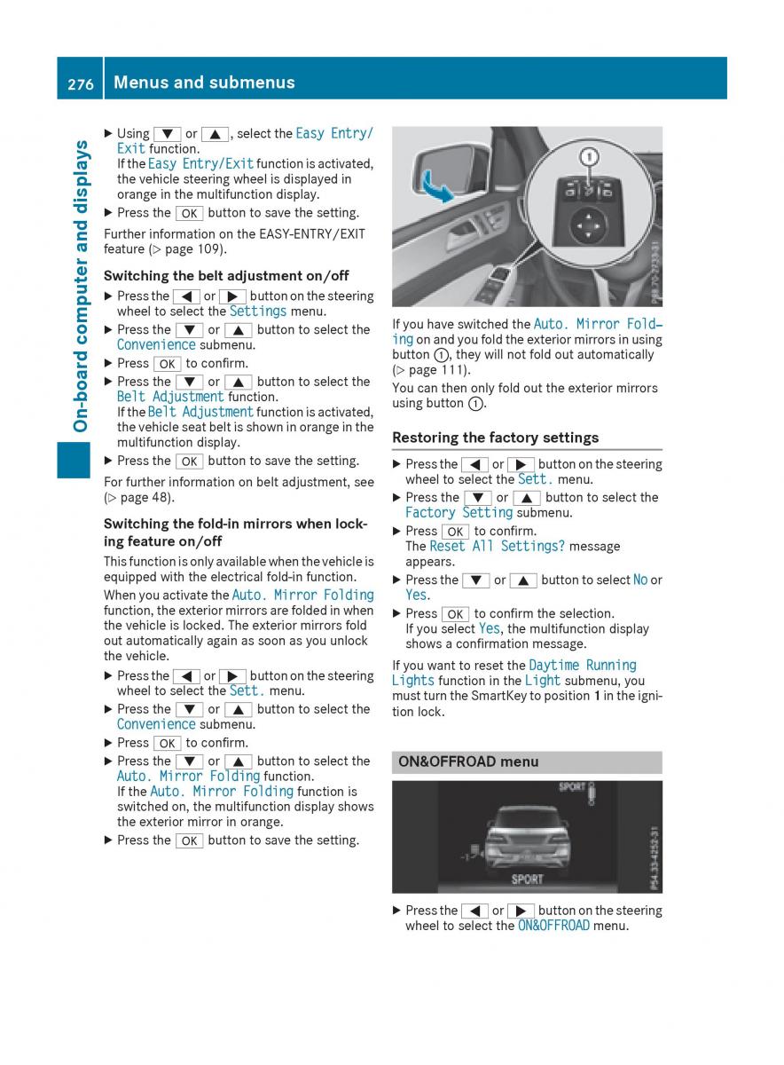 Mercedes Benz GLE Class owners manual / page 278