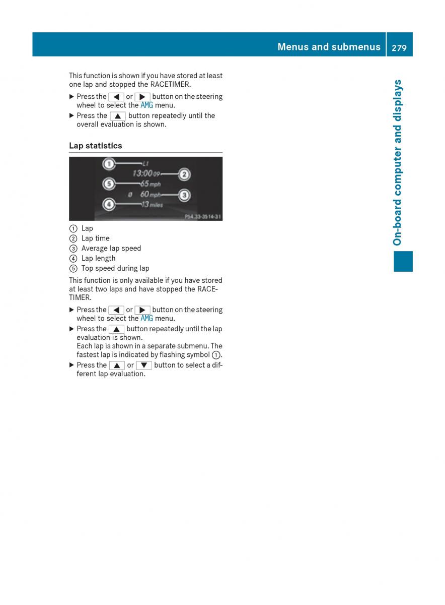 Mercedes Benz GLE Class owners manual / page 281