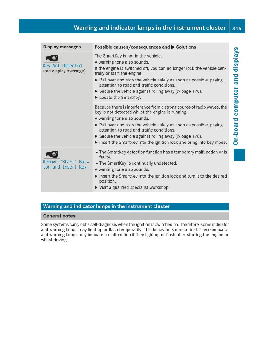 Mercedes Benz GLE Class owners manual / page 317