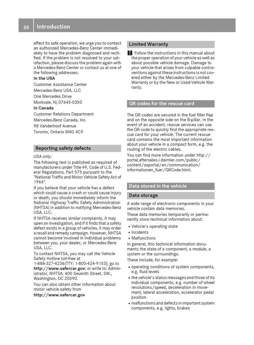 Mercedes Benz GLE Class owners manual / page 32