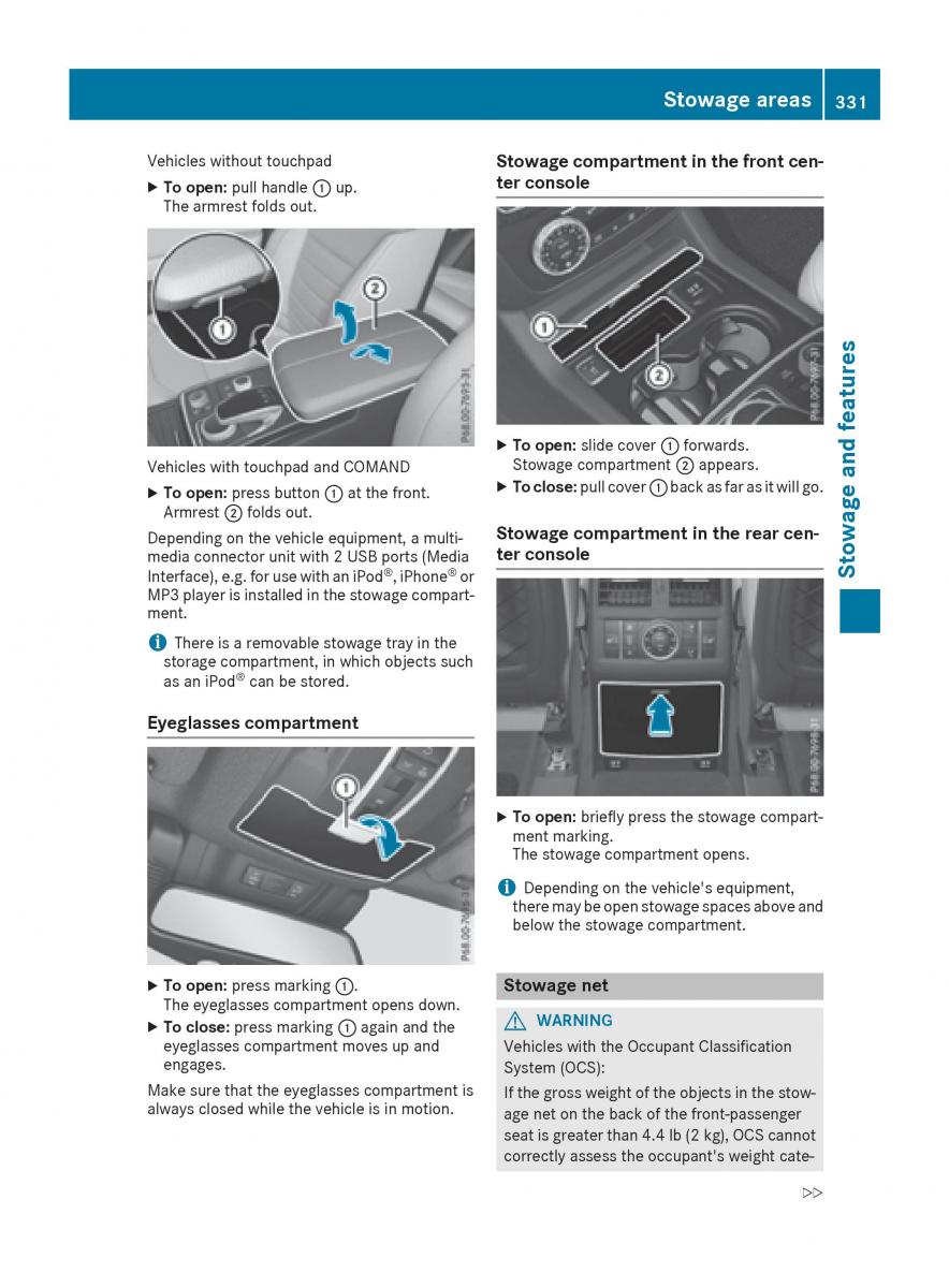 Mercedes Benz GLE Class owners manual / page 333