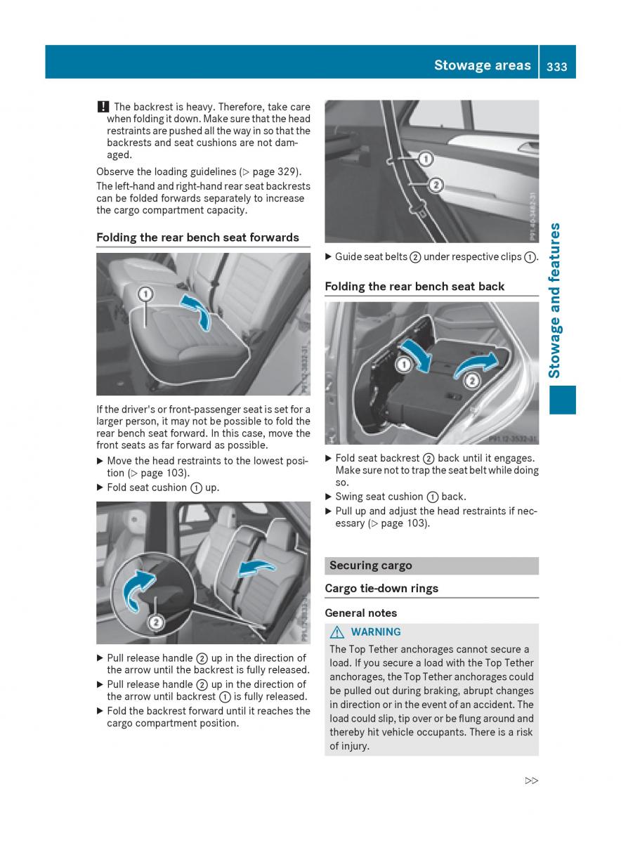 Mercedes Benz GLE Class owners manual / page 335