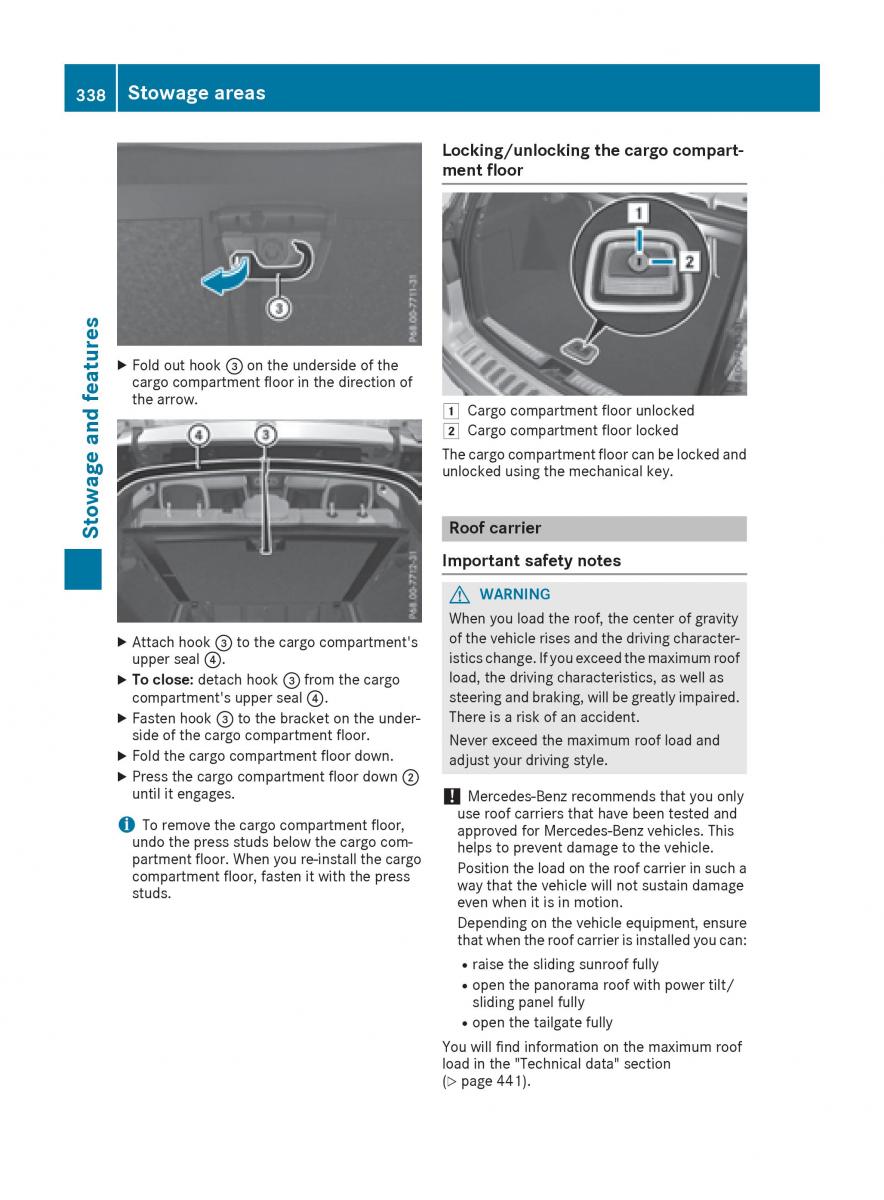 Mercedes Benz GLE Class owners manual / page 340