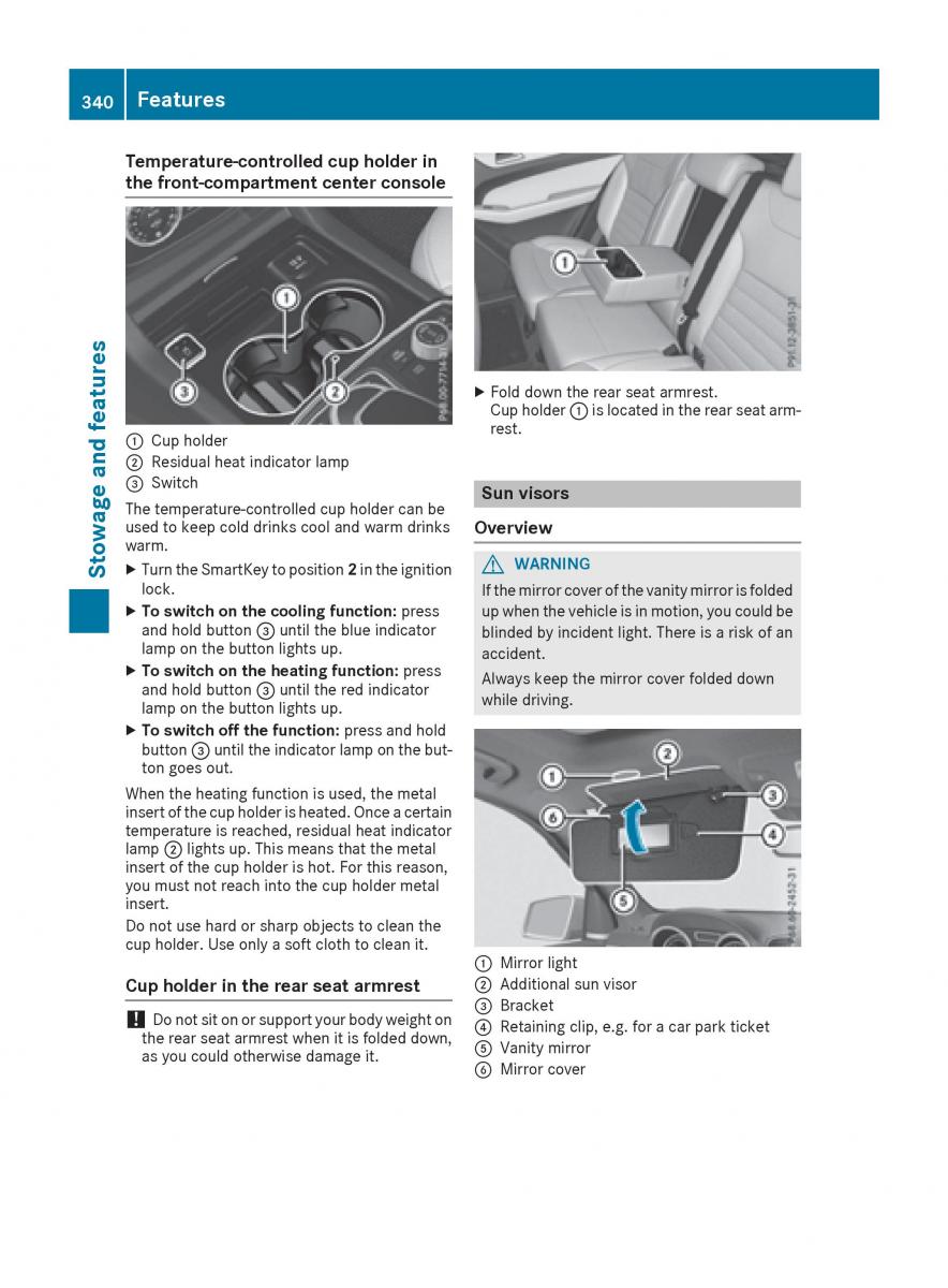 Mercedes Benz GLE Class owners manual / page 342