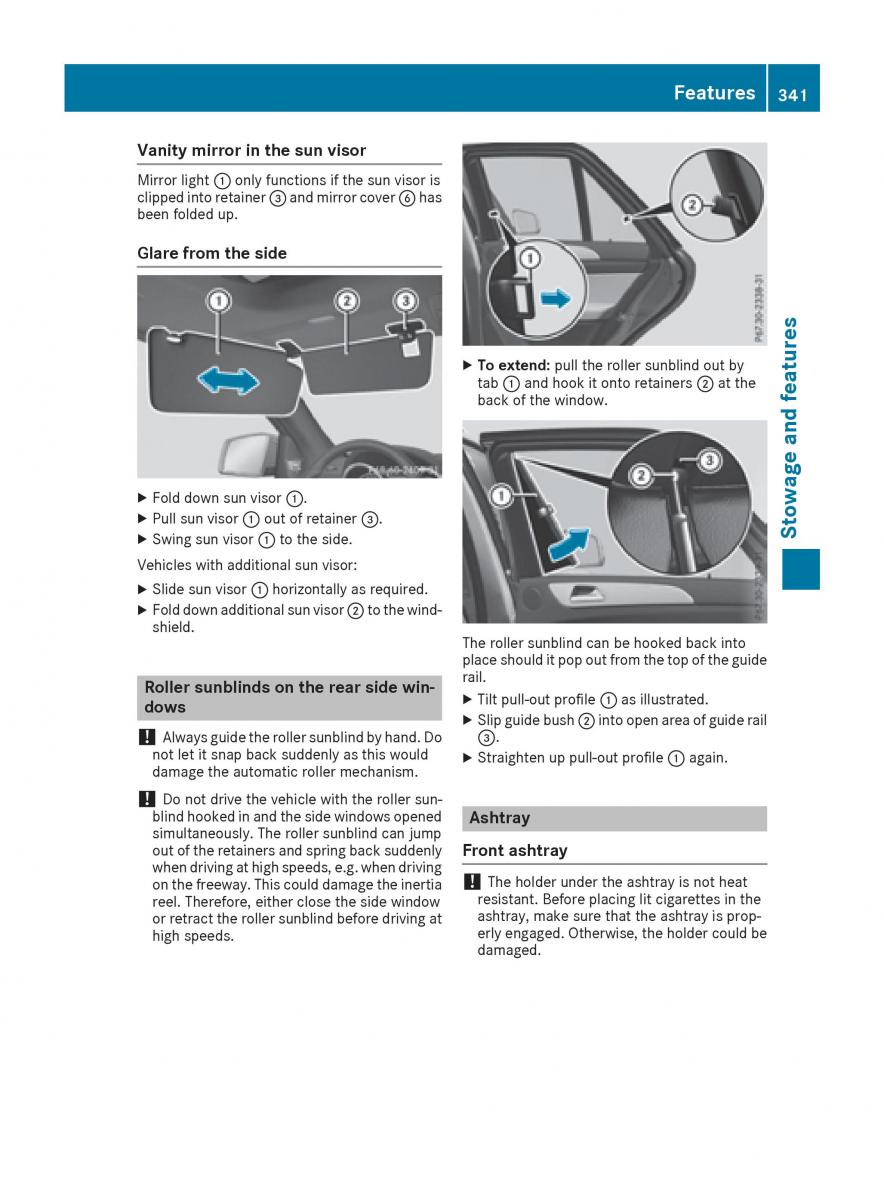 Mercedes Benz GLE Class owners manual / page 343