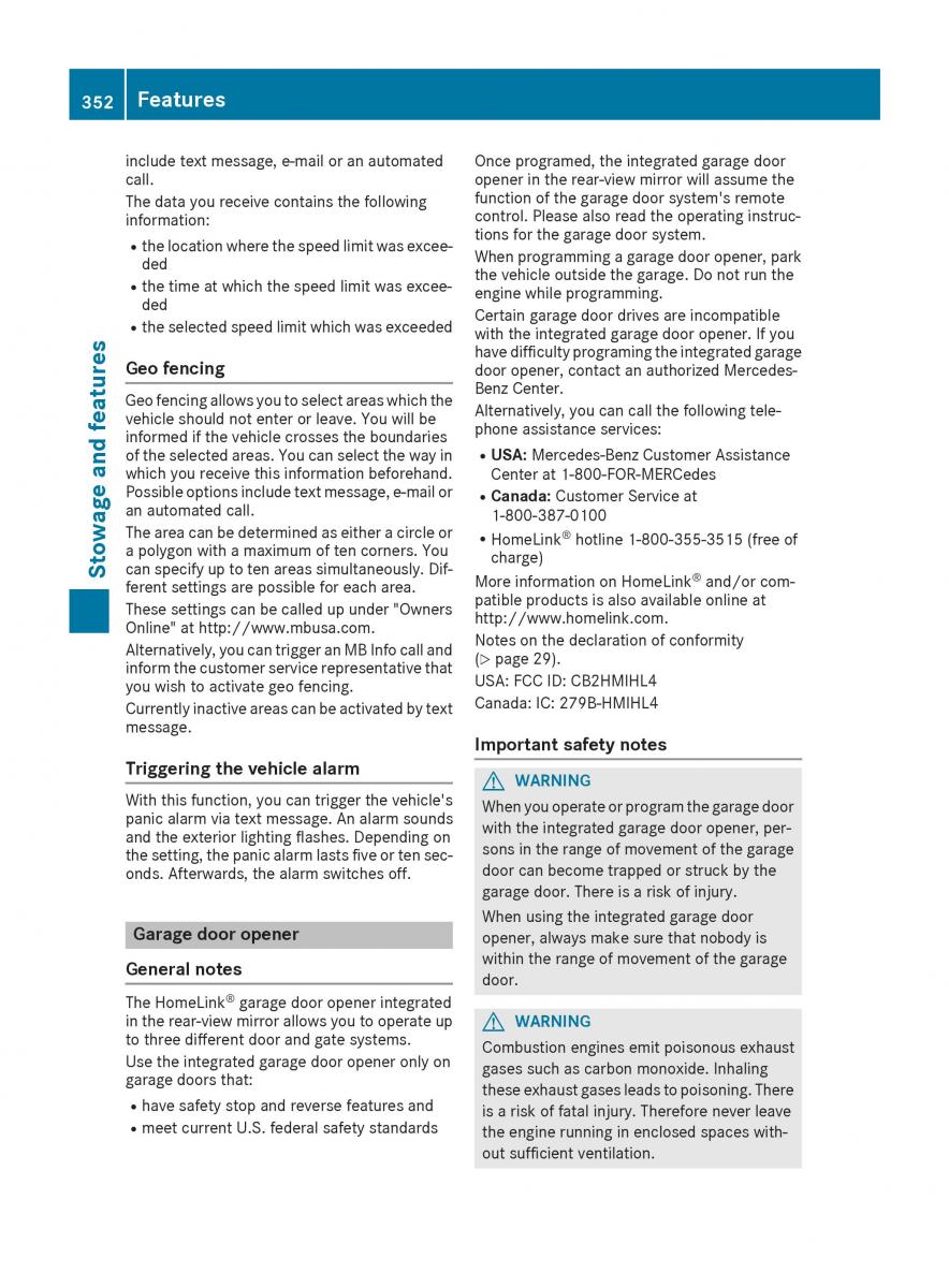 Mercedes Benz GLE Class owners manual / page 354