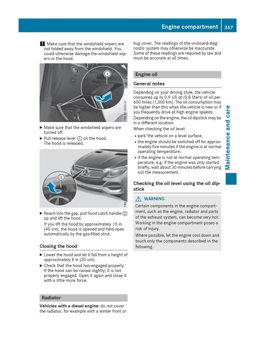 Mercedes Benz GLE Class owners manual / page 359