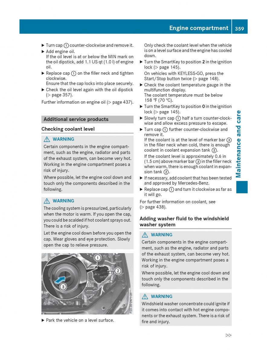 Mercedes Benz GLE Class owners manual / page 361