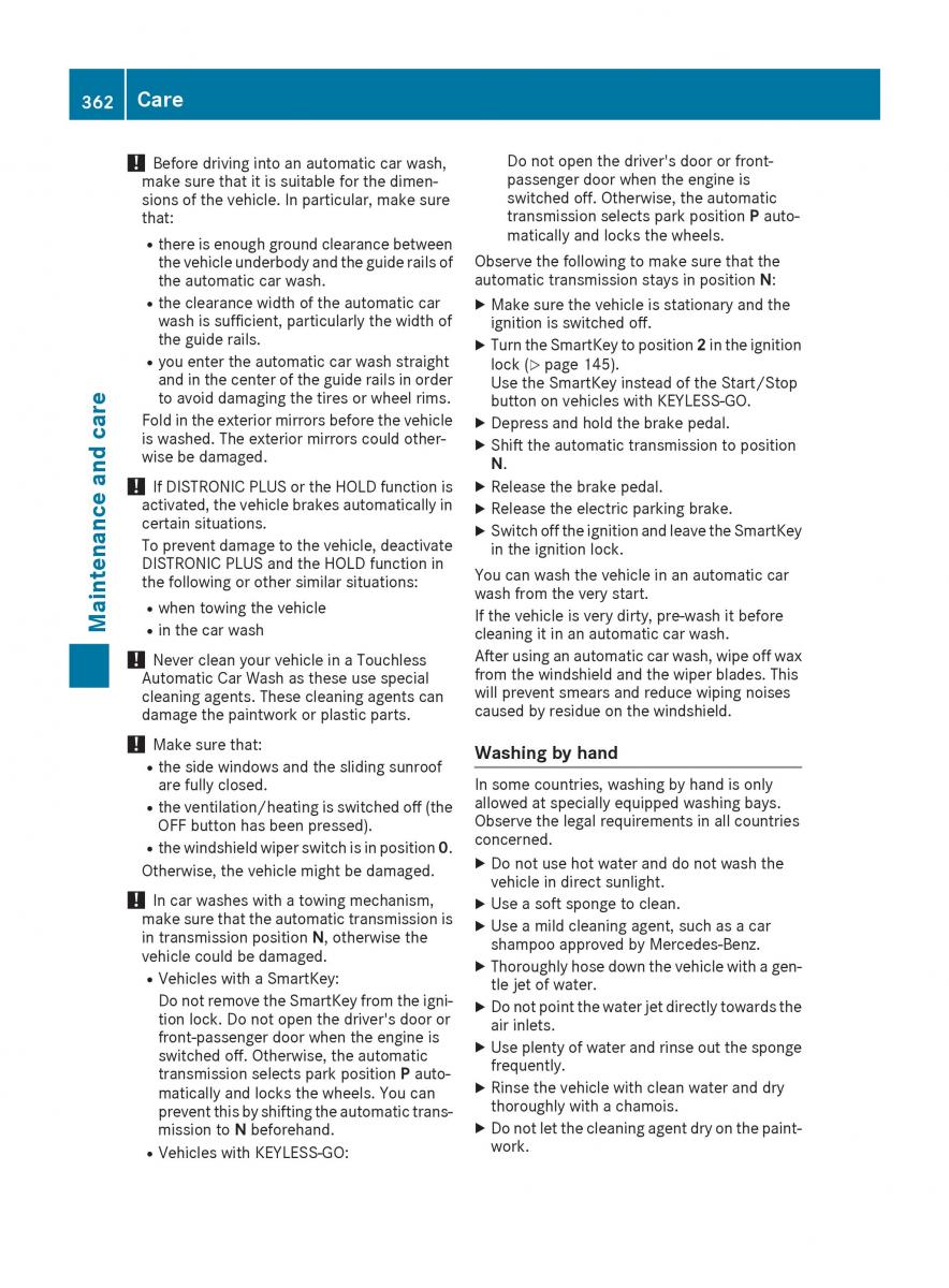 Mercedes Benz GLE Class owners manual / page 364