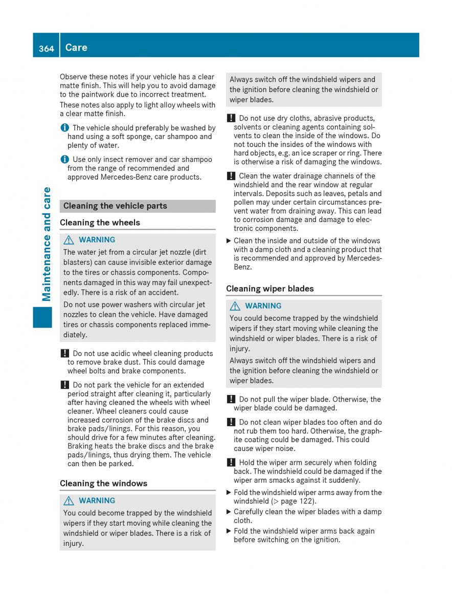 Mercedes Benz GLE Class owners manual / page 366