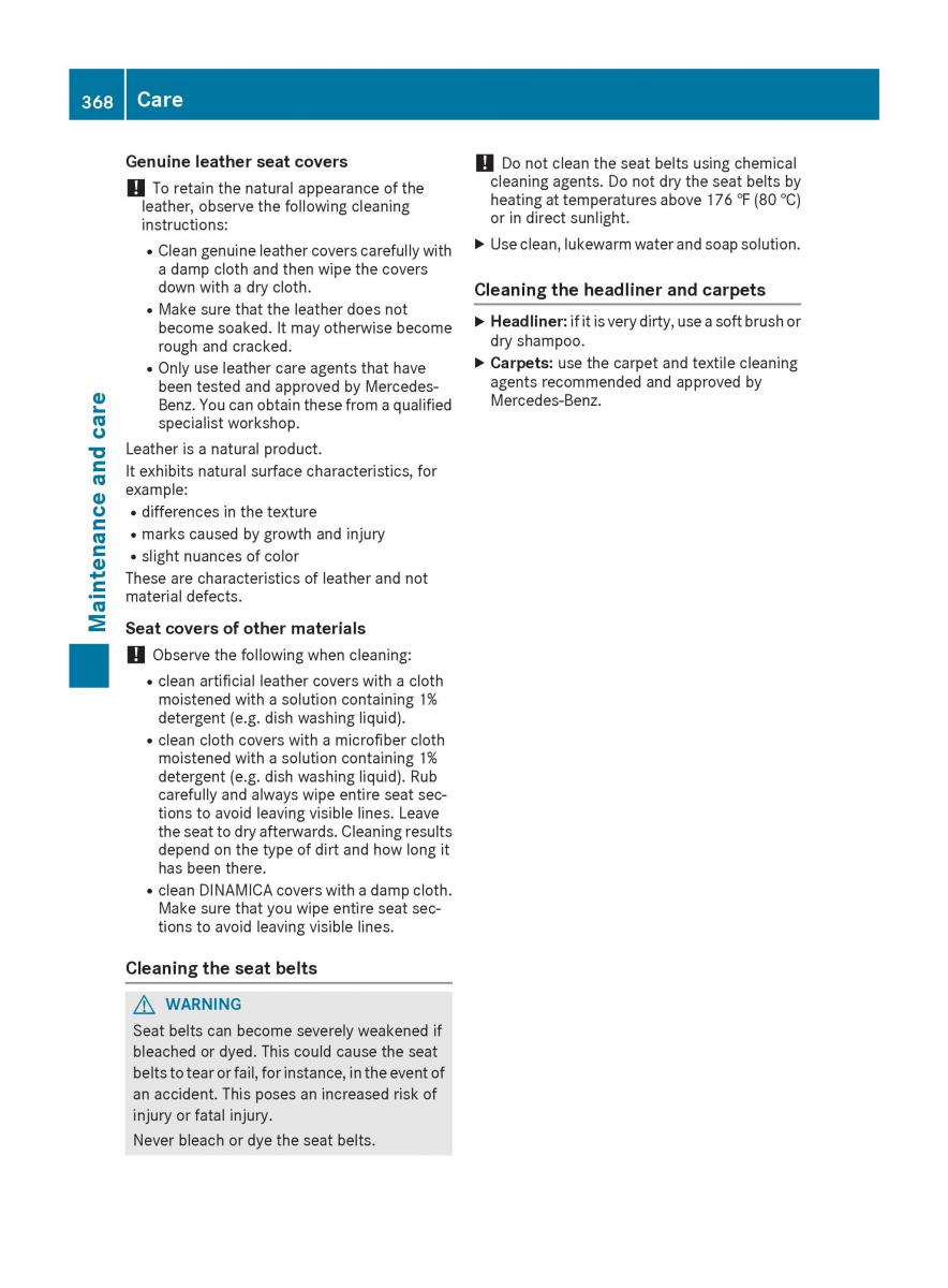 Mercedes Benz GLE Class owners manual / page 370