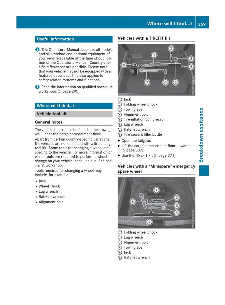 Mercedes Benz GLE Class owners manual / page 371