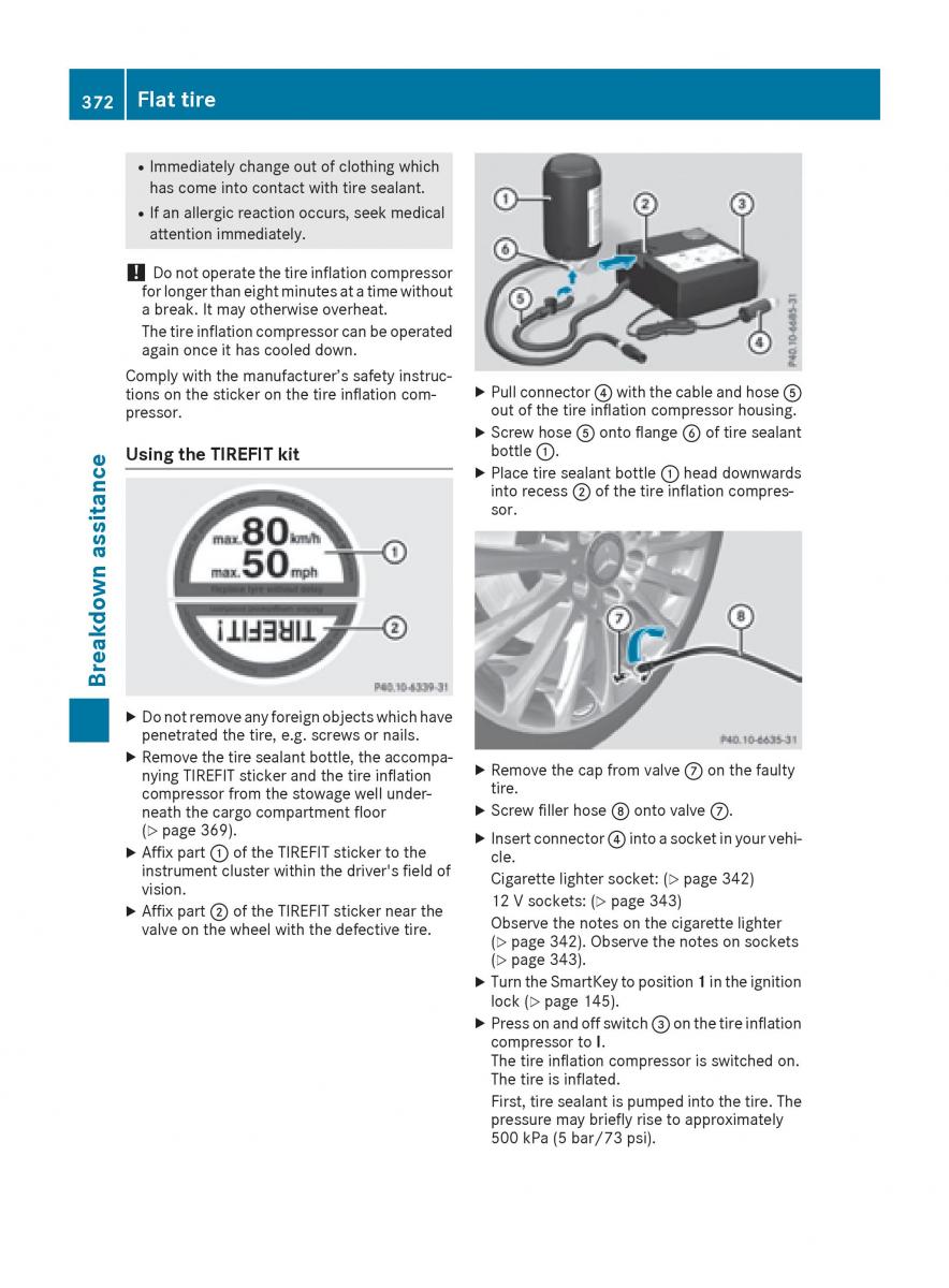 Mercedes Benz GLE Class owners manual / page 374