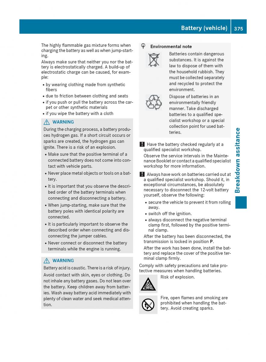 Mercedes Benz GLE Class owners manual / page 377