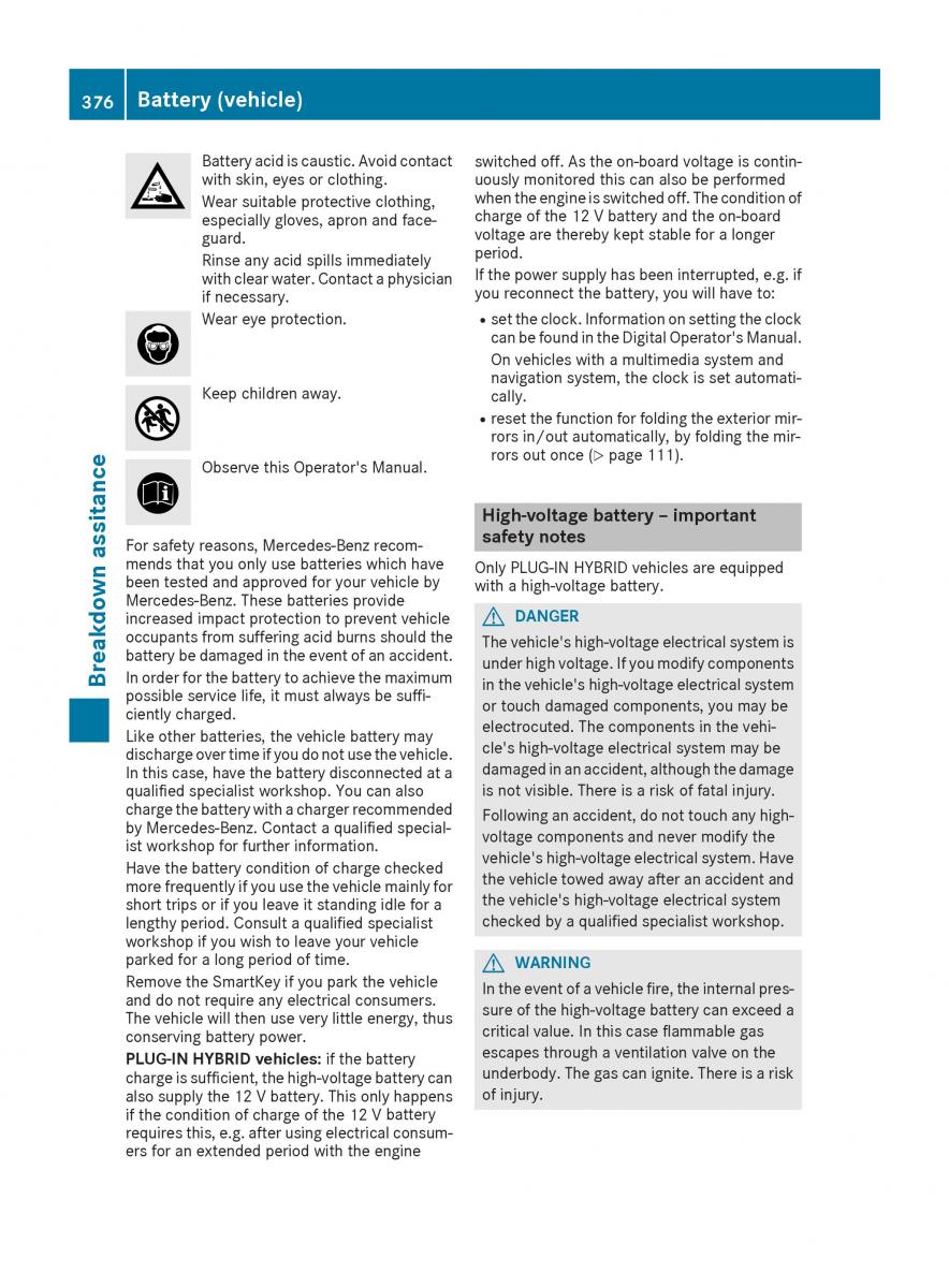 Mercedes Benz GLE Class owners manual / page 378