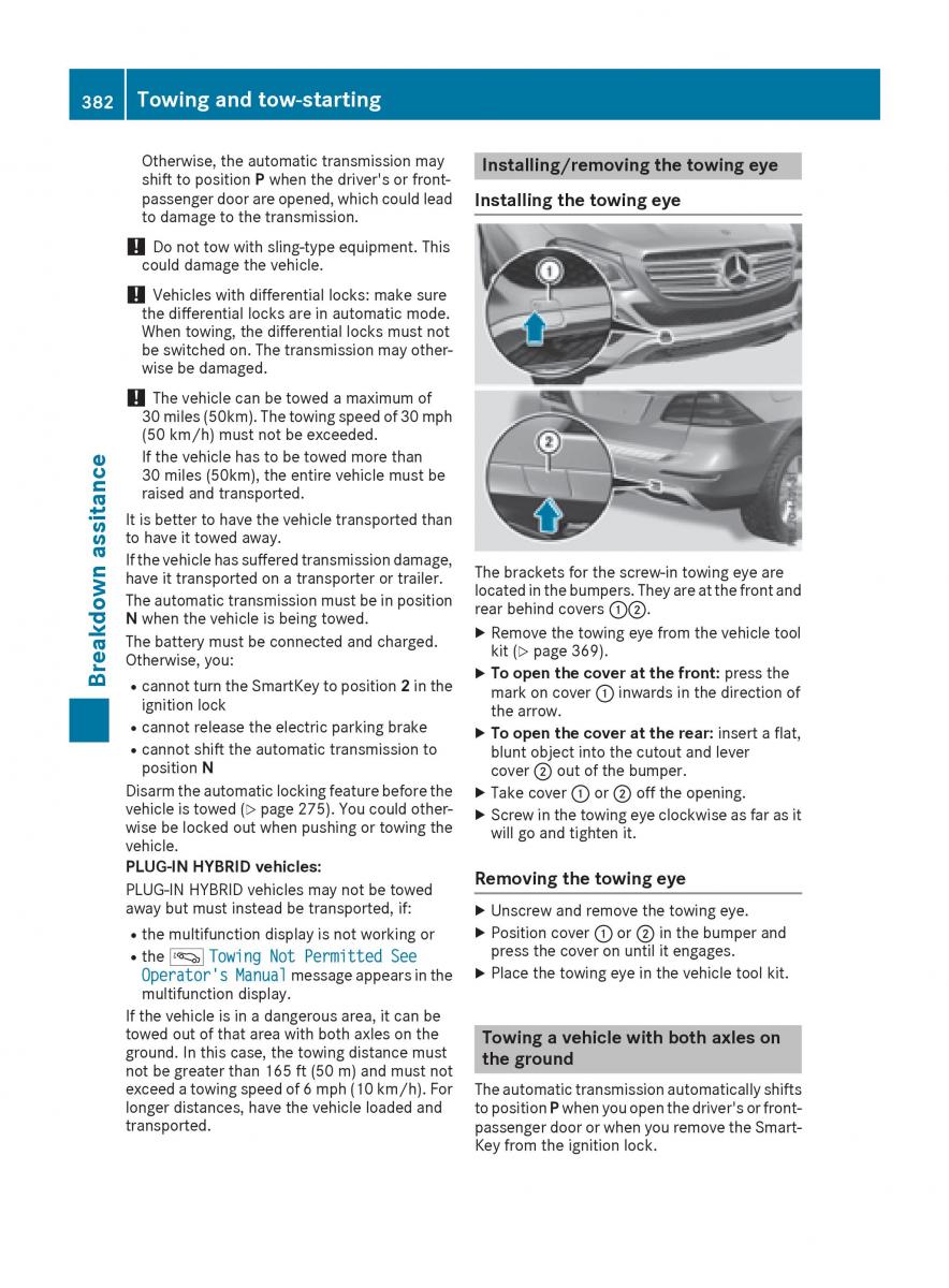 Mercedes Benz GLE Class owners manual / page 384