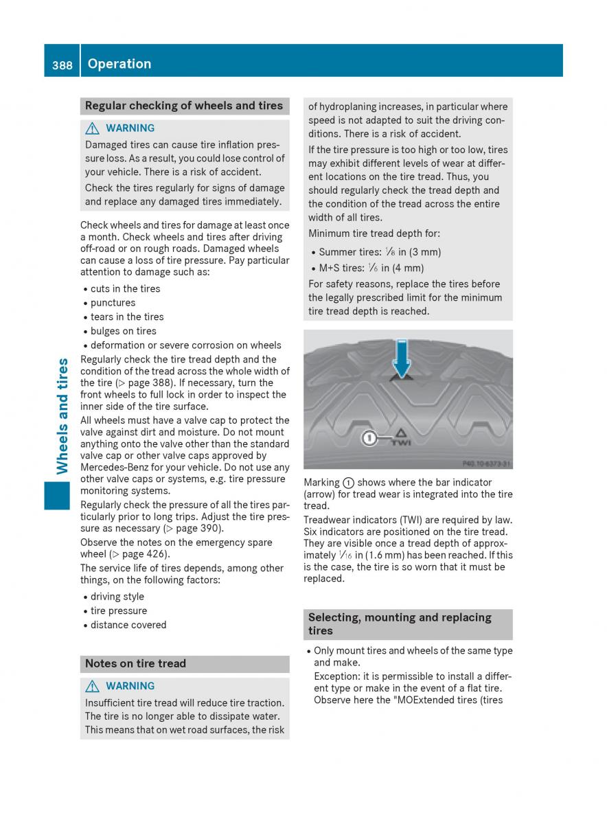 Mercedes Benz GLE Class owners manual / page 390