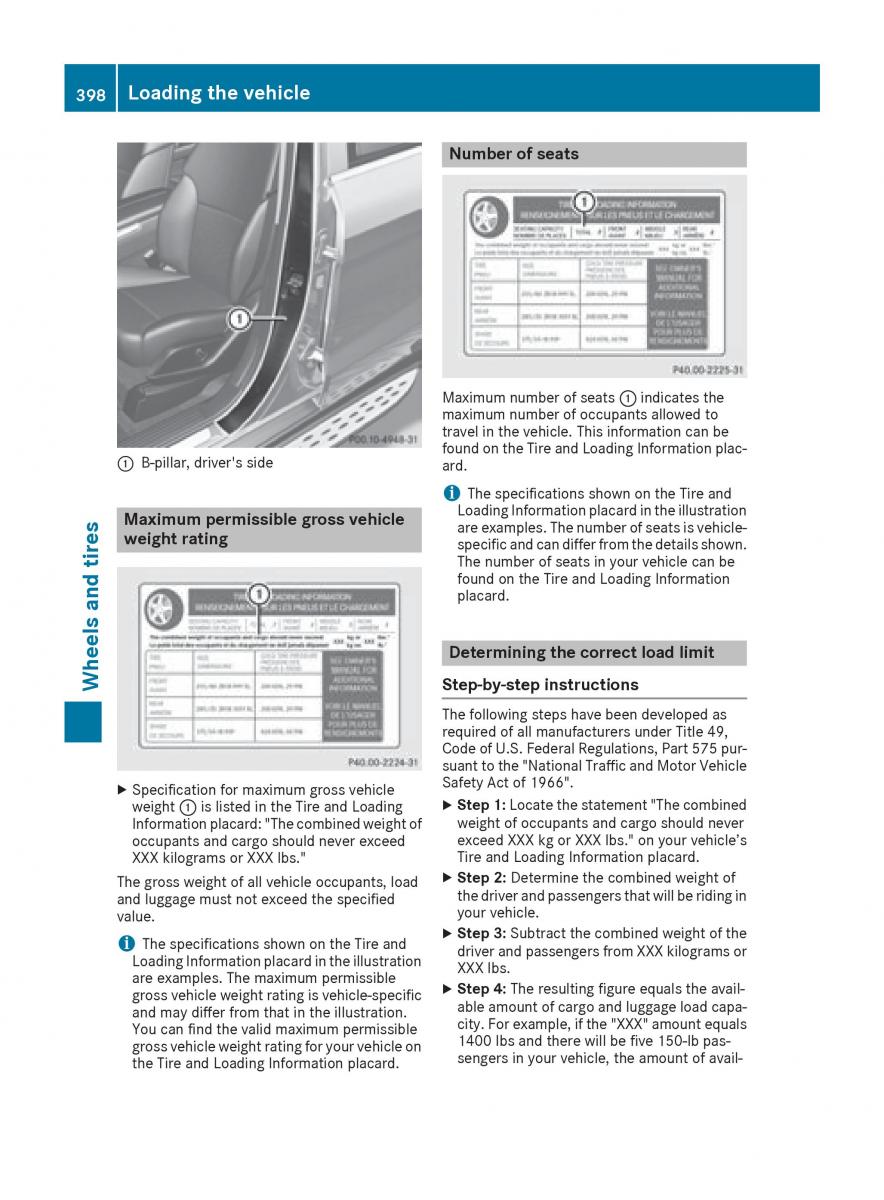 Mercedes Benz GLE Class owners manual / page 400