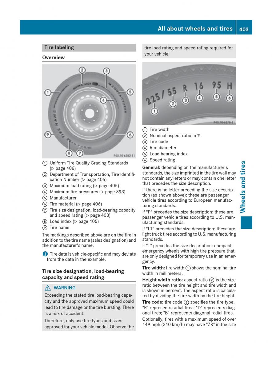 Mercedes Benz GLE Class owners manual / page 405