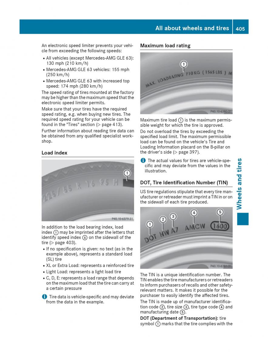 Mercedes Benz GLE Class owners manual / page 407