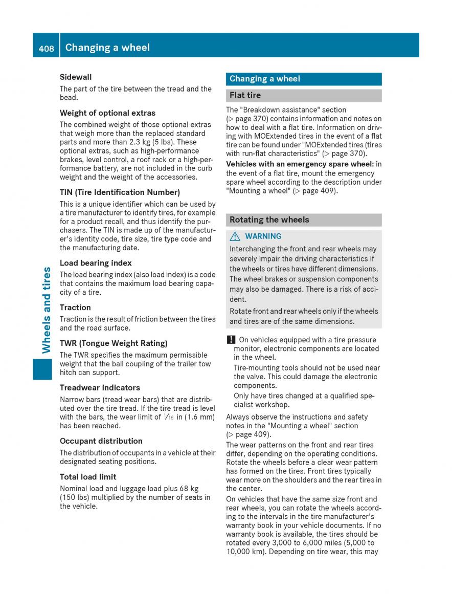 Mercedes Benz GLE Class owners manual / page 410