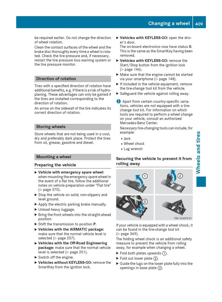 Mercedes Benz GLE Class owners manual / page 411