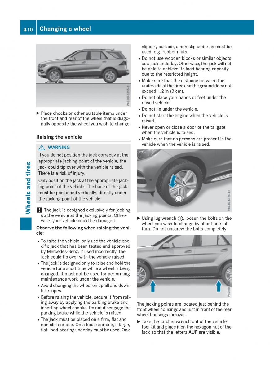 Mercedes Benz GLE Class owners manual / page 412