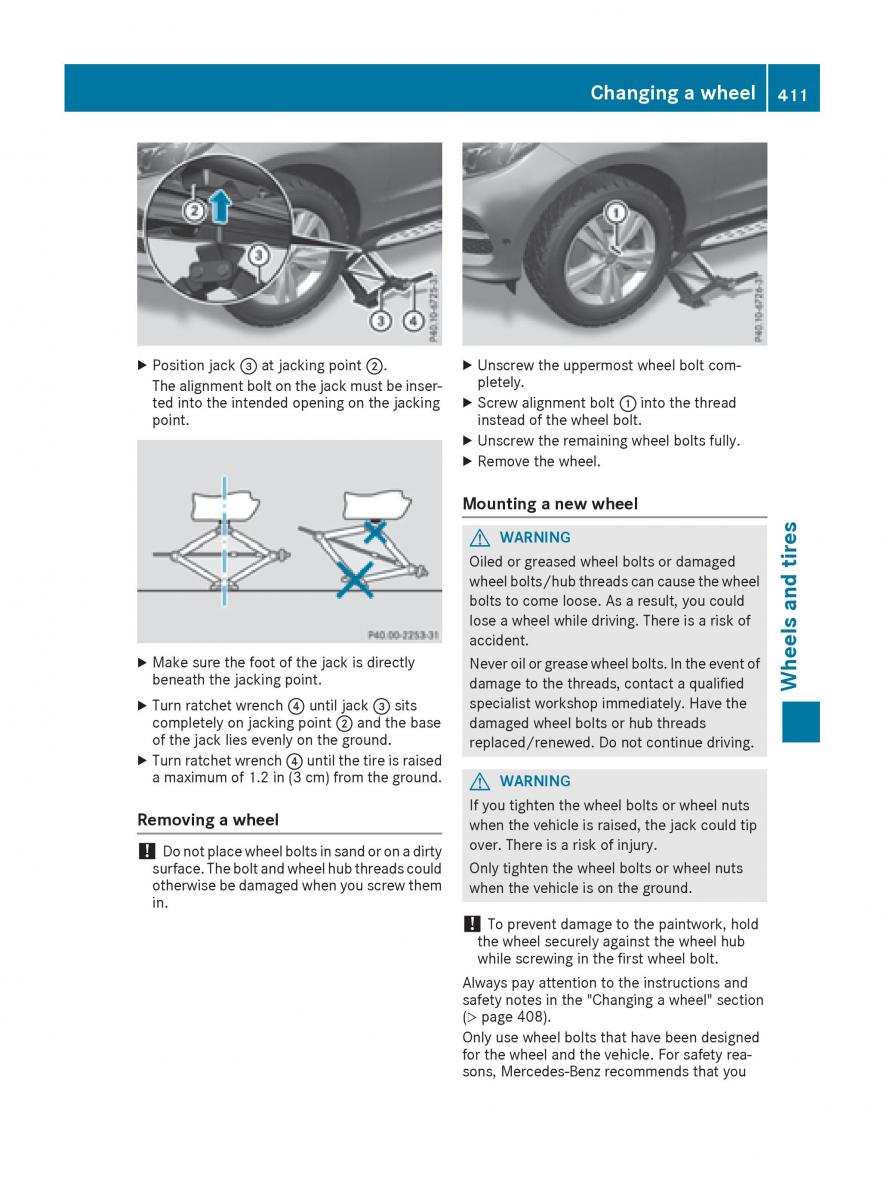 Mercedes Benz GLE Class owners manual / page 413