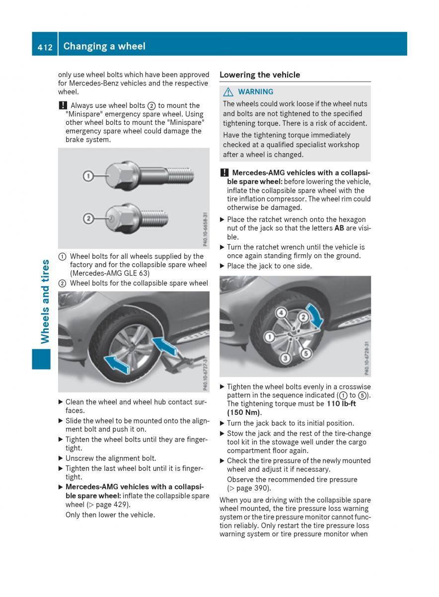 Mercedes Benz GLE Class owners manual / page 414