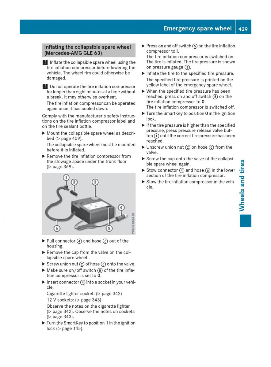 Mercedes Benz GLE Class owners manual / page 431