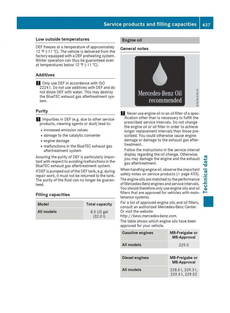 Mercedes Benz GLE Class owners manual / page 439