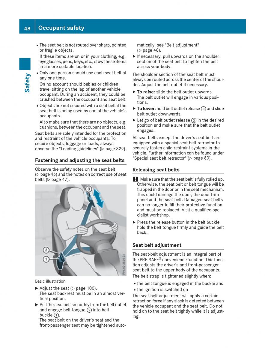 Mercedes Benz GLE Class owners manual / page 50